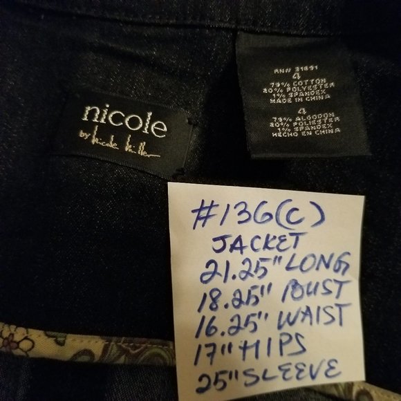 ✅#136C NWOT Nicole by Michelle Miller Premium denim - Picture 8 of 10